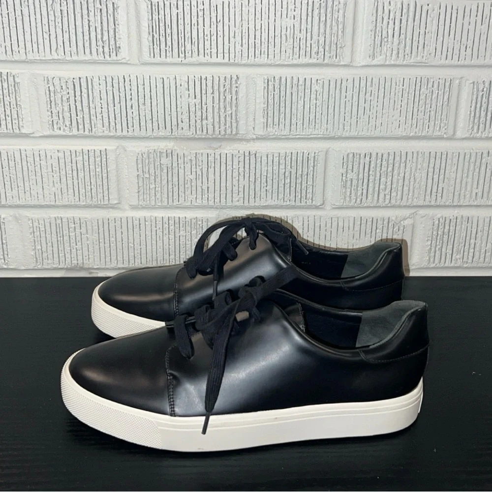 Vince Black Leather Women's Sneakers